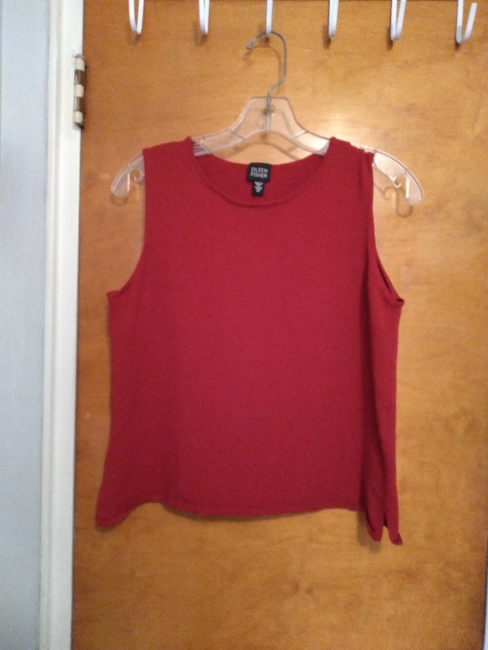 Eileen Fisher Red Knit Top- Medium